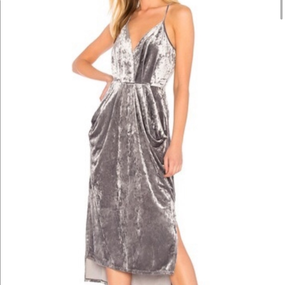 BCBGeneration gray velvet dress